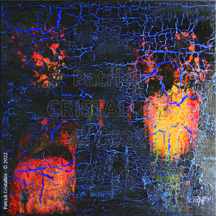 Patrick Cristallini - Peinture abstraite : 'Earth Core Fusion'