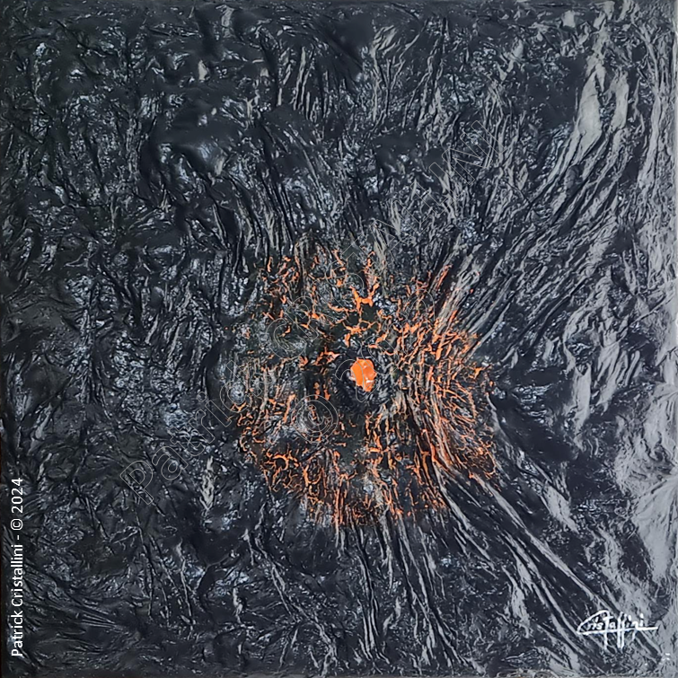 Patrick Cristallini - Peinture abstraite : 'Mountain Builder'
